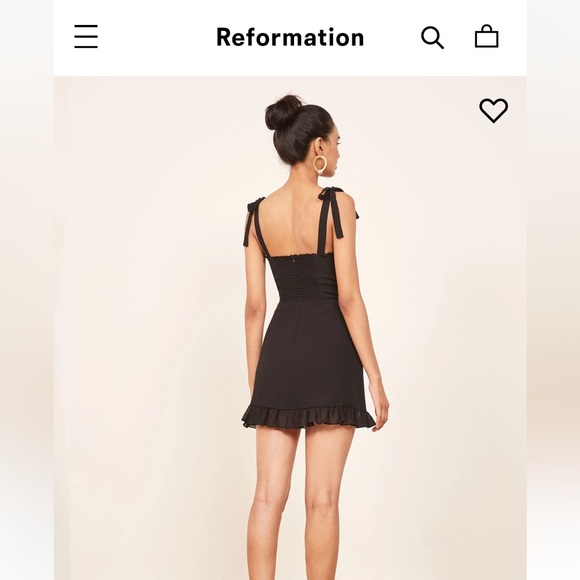 Reformation Christine Dress in Black (New) - Picture 4 of 7